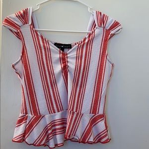 red and white derek heart tank top